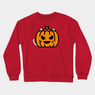 Smiling Pumpkin Cat Crewneck Sweatshirt